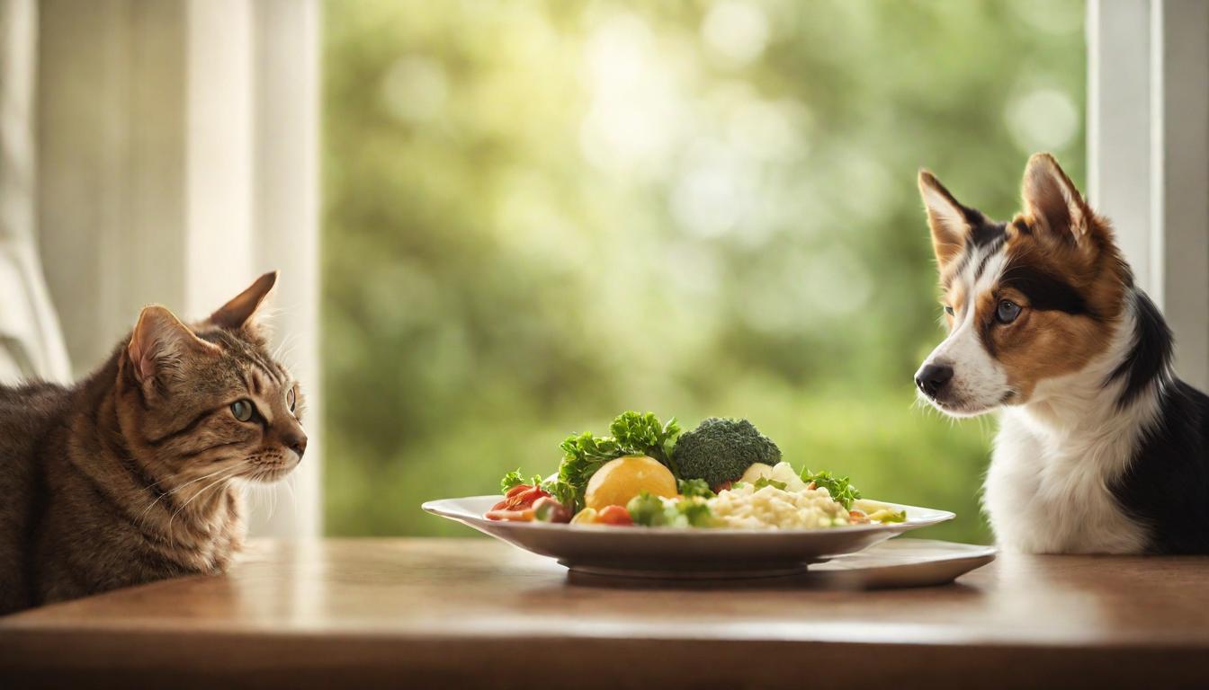 Playful dog and cat