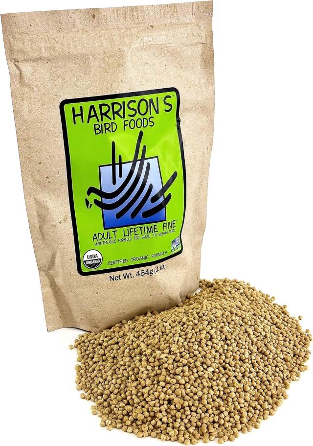 Harrison's Bird Foods Bird Food Adult Lifetime Fine Certified Organic Non-GMO Formula Bird Food