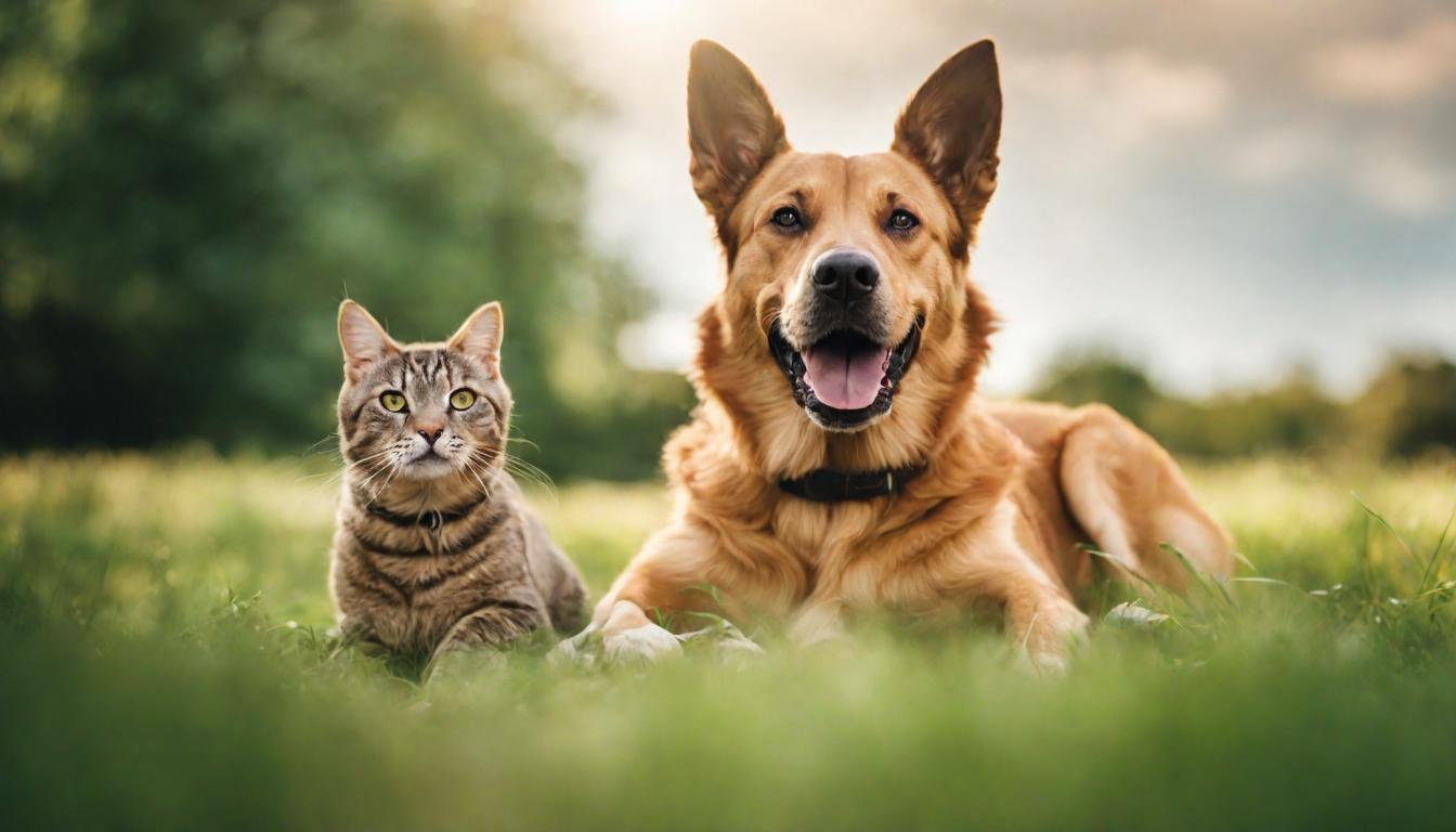 A happy, healthy dog and cat