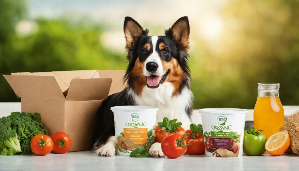 organic pet food in eco-friendly packaging