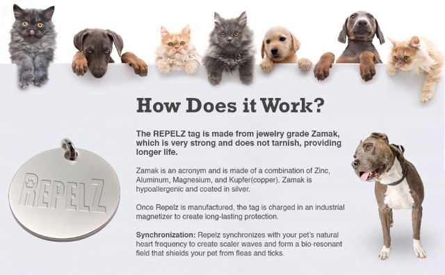 REPELZ-PLATINUM natural flea and tick collar for dogs and cats.