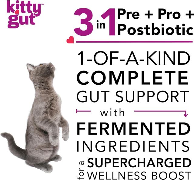 KittyGut 3-in-1 Organic Cat Probiotics,